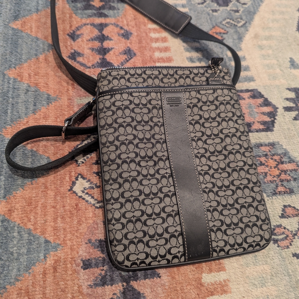 Coach Bag Cross Body Black And Grey